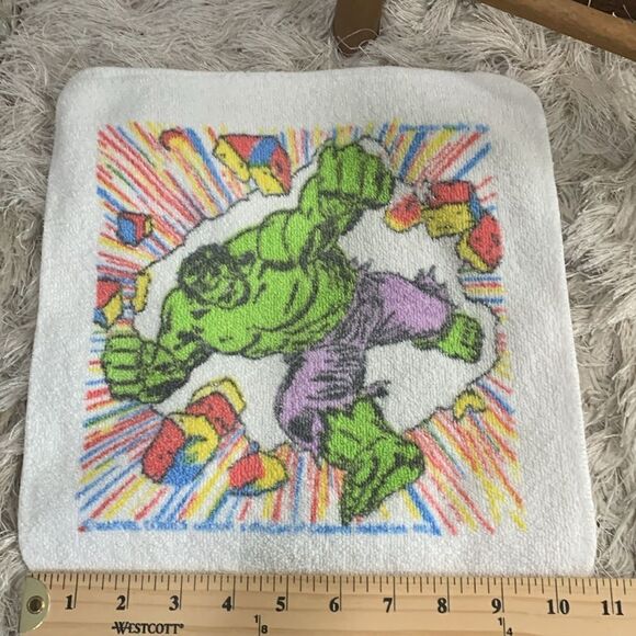 Vintage Cannon Incredible Hulk Smash Marvel Comics Washcloth - Picture 15 of 15